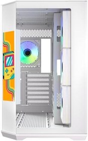 Resim BitFenix Digital T10 EF 850W 80+ Bronze 8.8"RGB USB 3.1 ATX Mid Tower Beyaz Kasa BFC-WT10EFBBW850-4A 