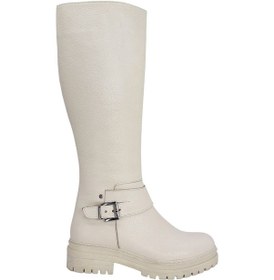 Resim Hobby 266028 Hakiki Deri Kadın Çizme Bej 