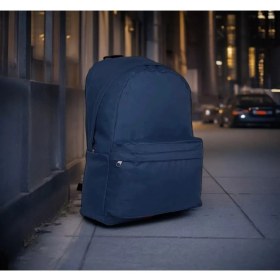 Resim Günlük Seyahat Kurs Sirt Çantasi Plain Dark Blue Daily Travel Course Backpack(Hugbag) 