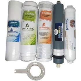 Resim Pera Water Açık Kasa Su Arıtma Cihazı Platinium Mebran 5Li Set 