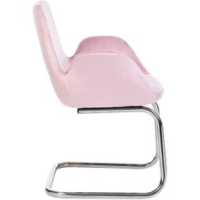 Resim Markaelz Krom Metal Ayaklı Bekleme Koltuğu Pescado Pembe 
