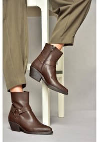 Resim Fox Shoes T404400609 Kahverengi Kalın Topuklu Kadın Bot Kahverengi-suni Deri Kahverengi 