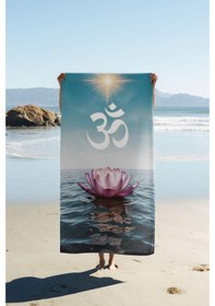 Resim Dijital Baskı Plaj Deniz Havlusu Modern Desenli Peştamal 80x160 Cm Hvl0061 Renkli 