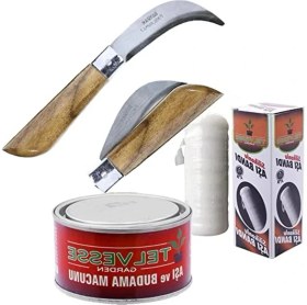 Resim Esranın Dünyası Telvesse Bayram Aşı Bıçağı 22 cm No:3 + Aşı Macunu + Aşı Bandı (3'lü Paket) 