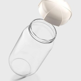 Resim Renga Rhea 1000 Ml Bej Kapaklı 3'lü Cam Kavanoz Seti 131012 Bej 