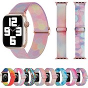 Resim iOS Uyumlu Watch İçin Se 2023 40mm Boyalı Desen Naylon Değiştirme Saat Bandı 