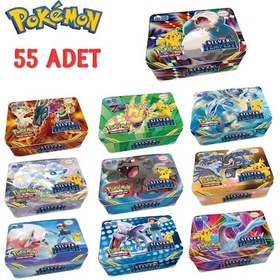 Resim Pokemon Kart 55 Adet Silver Tempest Ve Crown Zenith Metal Kutulu Pokekart 55 Adet Diğer 