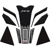 Resim GP Kompozit SYM Jet 14 2017-2022 Uyumlu Tank Pad Seti Gri GP16020 