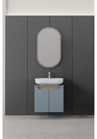 Resim Biani Katia 60 Cm Banyo Dolabı Renk Buz Mavisi 