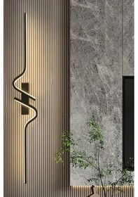 Resim Dekoratif 40w İç Mekan Siyah Kasa Gün Işığı Rengi 115 Cm Duvar Aplik Pilli 1 Adet Siyah - Gün Işığı 