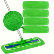 Resim 4 Adet Ekstra Büyük Yeniden Kullanılabilir Mop Pedi - Evcil Hayvan Tüyü ve Toz Tutucu, Makinede Yıkanabilir, Uzun Ömürlü, XL Moplara Kolay Takılır 
