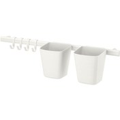 Resim Duvar Rayı, Beyaz, 4 Kancalı Ve 2 Kutulu Set 