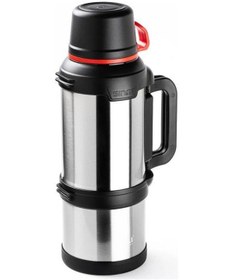 Resim Tantitoni Okadi Travel Kulplu Silver Paslanmaz Çelik Termos 3,6 Lt Gri 