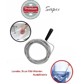 Resim Özgürce 5 Metre Tıkanıklık Kanal Temizleme Spiral Boru Açıcı Uç 