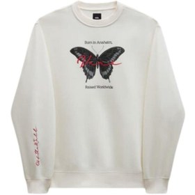 Resim Vans Born In Anaheım Loose Crew Erkek Beyaz Sweatshirt & Hoodie 
