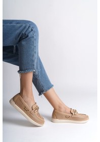 Resim Lıly Bağcıksız Ortopedik Rahat Taban Çiçek Desenli Kadın Babet Ayakkabı Ckt - Ten Ten 