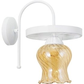 Resim Rustik Retro Modern Model Şık Beyaz Aplik Teker Model Marul Cam 