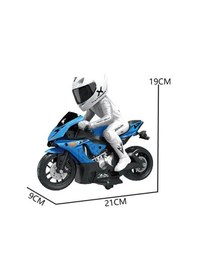Resim Uzaktan Kumandalı Hızlı Işıklı Şarjlı Motorsiklet 1/10 21 Cm Çok Renkli 