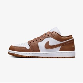 Resim Nike Air Jordan 1 Low Unisex Basketbol Ayakkabısı Kahverengi - Beyaz 