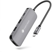 Resim RS6 Pro Type-C to 4K HDMI 2xUSB-A 3.2 ve 2xUSB-C PD 100W Aux Dönüştürücü Adaptör Novoo