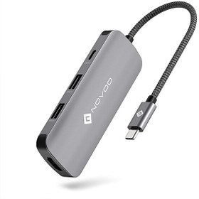 Resim RS6 Pro Type-C to 4K HDMI 2xUSB-A 3.2 ve 2xUSB-C PD 100W Aux Dönüştürücü Adaptör 