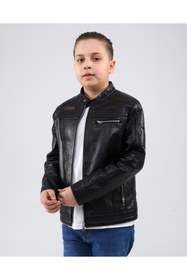 Resim CE-YIL DERİ ÜRÜNLERİ Hakiki Deri Çocuk Mont 