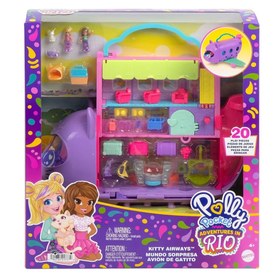 Resim HWP19 Polly Pocket Adventures in Rio Uçak Oyun Seti 