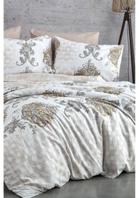 Resim Çift Kişilik Nevresim Takımı Pamuklu Bej Asalet Bej 