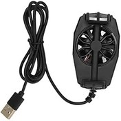 Resim Telefon Radyatör Fanı, 5V 1A Mini Telefon Soğutucu Fan Kornası Fan Oynamak için Bıçak (Siyah) 