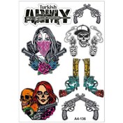 Resim A4 Sticker 136 Tek Paket Çoklu Sticker Siyah 