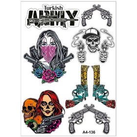 Resim A4 Sticker 136 Tek Paket Çoklu Sticker Siyah 