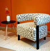 Resim MELLMOD Sweet Mod Ahşap Ayaklı Berjer ROSSO GRİ 