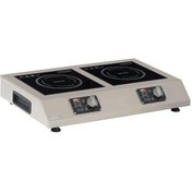 Resim Cam Yüzeyli İkili İndüksiyon Ocak, 2x2000 W, Elektrikli 