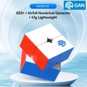 Resim GAN 251 M Pro, 2x2 Manyetik Hız Küpü Etiketsiz Gans 251 Mini Küp 63 Mıknatıslı Bulmaca Oyuncak Yeni Başlayanlar İçin (Buzlu Yüzey Birincil Dahili) 