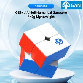 Resim GAN 251 M Pro, 2x2 Manyetik Hız Küpü Etiketsiz Gans 251 Mini Küp 63 Mıknatıslı Bulmaca Oyuncak Yeni Başlayanlar İçin (Buzlu Yüzey Birincil Dahili) 