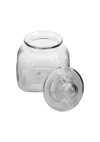 Resim Cam Bakliyat Kavanozu Vakumlu Cam Kapaklı 2,5 Litre Şeffaf 