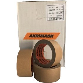 Resim Akrimask Maskeleme Bandı 36mmx35mt Kahverengi 1 Koli 48 Adet 