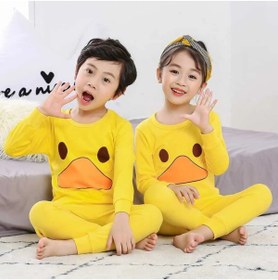 Resim Machetta Kids Sarı Ördek Baskılı Alt Üst Mevsimlik Çocuk Pijama Takımı 