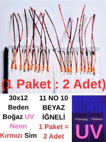 Resim Eagenset İstavrit Çaparisi 30x12 11 No 10 Beyaz İğneli 2li Paket 