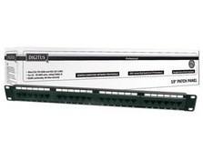 Resim DN-91524U Digitus 19 Inch 24 Port Cat-5E UTP Patch Panel, 50 µ (Mikron), Altın Kontak, Zırhsız 