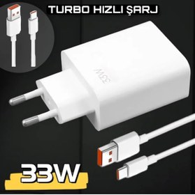 Resim dvrgsm Oppo Reno6 Lite Uyumlu 33W Turbo Type C Şarj Aleti Seti Kafa + Kablo 
