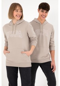 Resim U.S. Polo Assn. Erkek Regular Fit Kapüşonlu Taş Basic Sweatshirt 50295175-VR049 