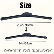 Resim Topshop1 Quiet And Durable 4 Layer U Hook Wiper Blades 24in 600mm E39 4 Rubber Strips All Models 