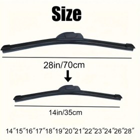Resim Topshop1 Quiet And Durable 4 Layer U Hook Wiper Blades 24in 600mm E39 4 Rubber Strips All Models 