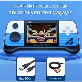 Resim Qasul G9 3.0" Yüksek Çözünürlüklü Ekran Retro Hit Oyun Konsolu 