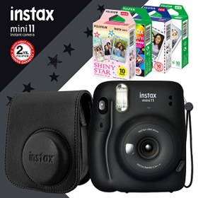 Resim Instax Mini 11 Siyah Fotoğraf Makinesi Ve Özel Filmli Hediye Seti 3 