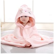 Resim Reedark Yumuşak Peluş Bebek Havlusu, 80x80 Cm, Pembe Ve Beyaz Seçenekler, Toksik Madde İçermez 