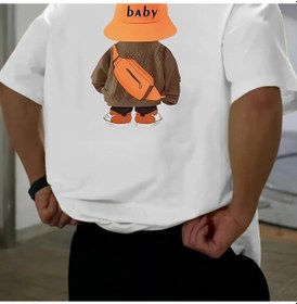 Resim Guılan Erkek %100 Pamuk Sevimli Ayı Baskılı Rahat Spor Tişörtwhıte WHITE 