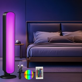 Resim USB Güçlü LED Işık Çubuğu RGB Atmosfer Masa Lambası, 24 Tuşlu Uzaktan Kumanda, Çok Renkli, İnfrared Sensör Fonksiyonu ile, Şarj Edilemeyen Düğme Pil Çapları≥20mm, Oyun, TV, Yatak Odası, Masa Lambası Süslemesi için, Fantazi Teması, Prom Töreni 