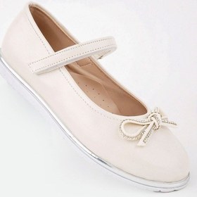 Resim Epaavm - Termo Taban Bıyık Fiyonk Sedef Cilt Kız Çocuk Ayakkabı Beyaz 